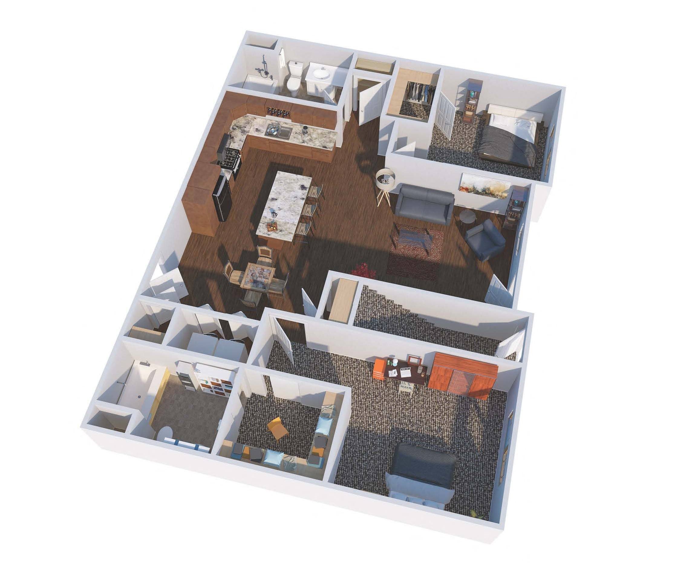 Floor Plans of Market Square Apartments in Kenosha, WI